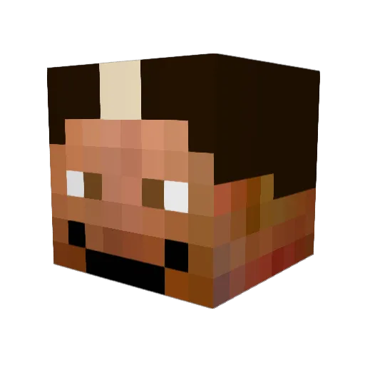 Lumpy321 Minecraft avatar head, 3D render