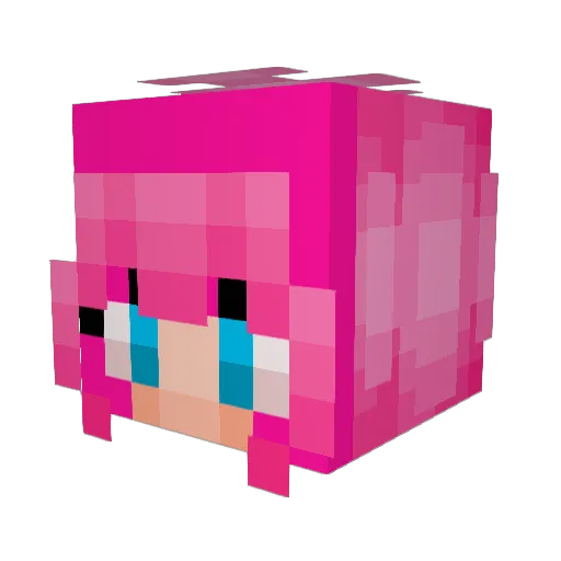 LumpyPrincessRT Minecraft avatar head, 3D render