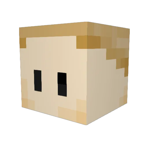 LumpyZpear Minecraft avatar head, 3D render