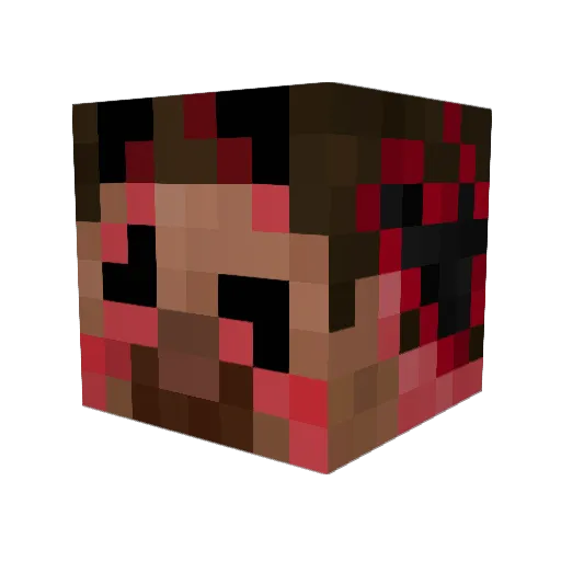 Lumpy_Player Minecraft avatar head, 3D render