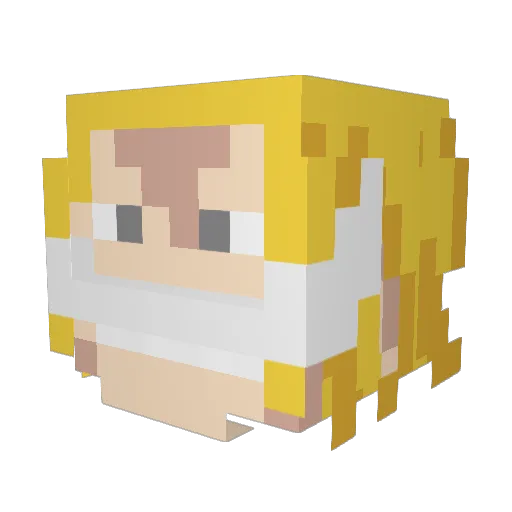Lumy155 Minecraft avatar head, 3D render