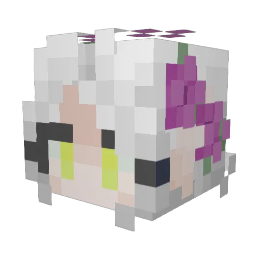 Lumyeria Minecraft avatar head, 3D render