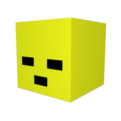 Lun06_W Minecraft avatar head, 3D render