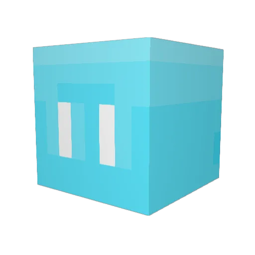 Lun0_5 Minecraft avatar head, 3D render