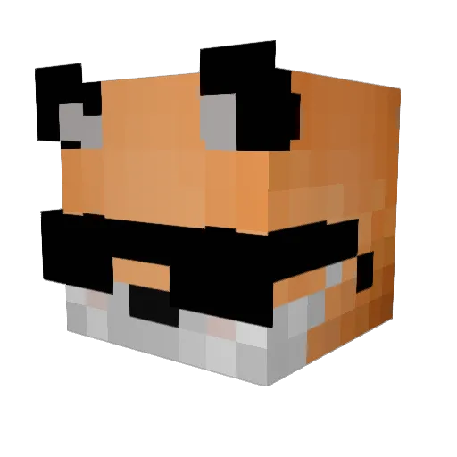 Lun4rC Minecraft avatar head, 3D render