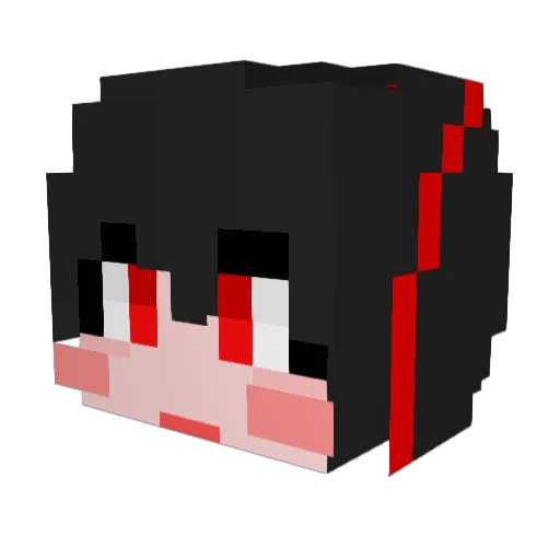 LunA_0609 Minecraft avatar head, 3D render