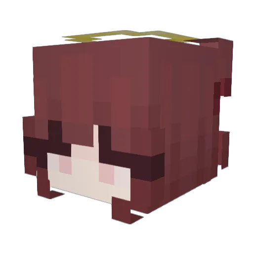 LunAzul23 Minecraft avatar head, 3D render