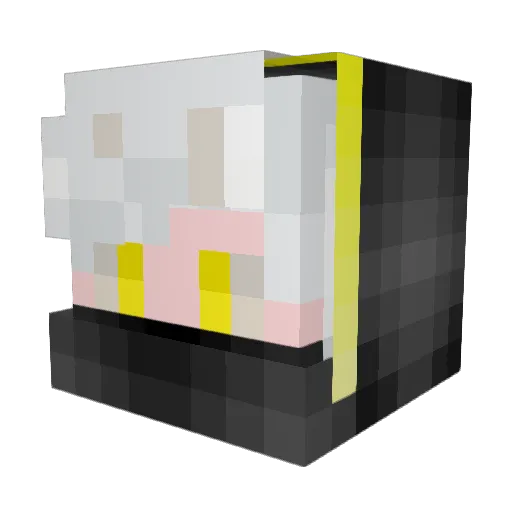 LunBum Minecraft avatar head, 3D render