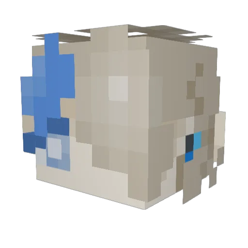 Lun_3vermore Minecraft avatar head, 3D render