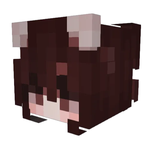 Lun_Ah Minecraft avatar head, 3D render