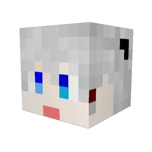Lun_Chin Minecraft avatar head, 3D render