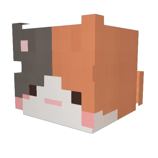 Luna0601 Minecraft avatar head, 3D render
