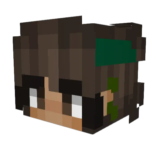 Luna1155 Minecraft avatar head, 3D render