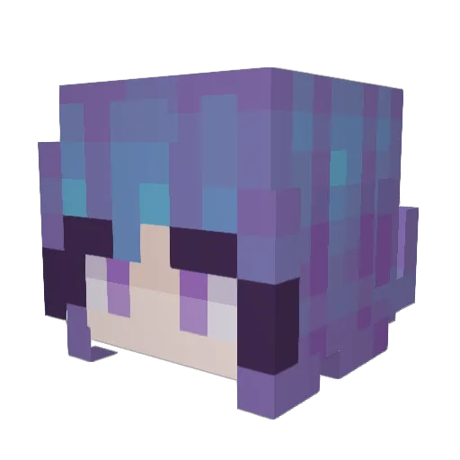 Luna1440 Minecraft avatar head, 3D render