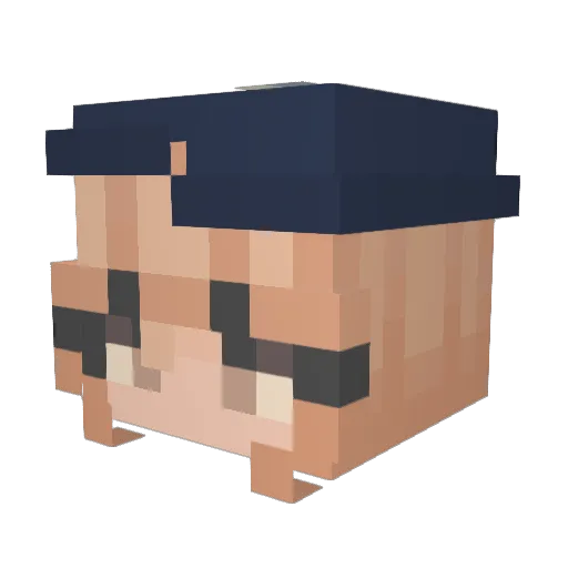 Luna1910 Minecraft avatar head, 3D render