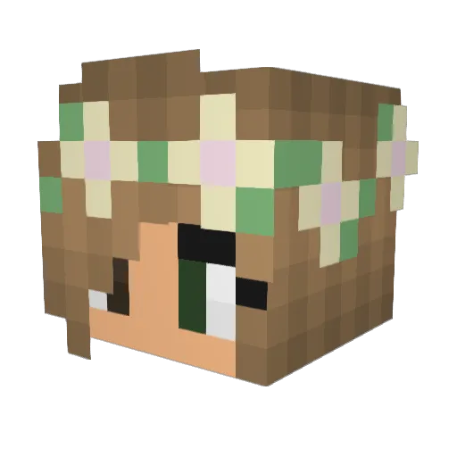 Luna3210 Minecraft avatar head, 3D render