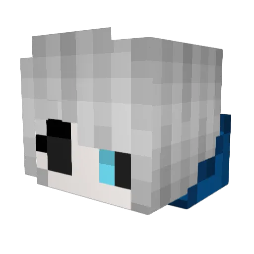 Luna3407 Minecraft avatar head, 3D render