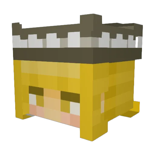 Luna673 Minecraft avatar head, 3D render