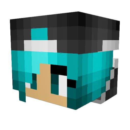 LunaAngel45 Minecraft avatar head, 3D render