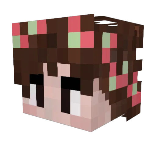 LunaBerry_ Minecraft avatar head, 3D render