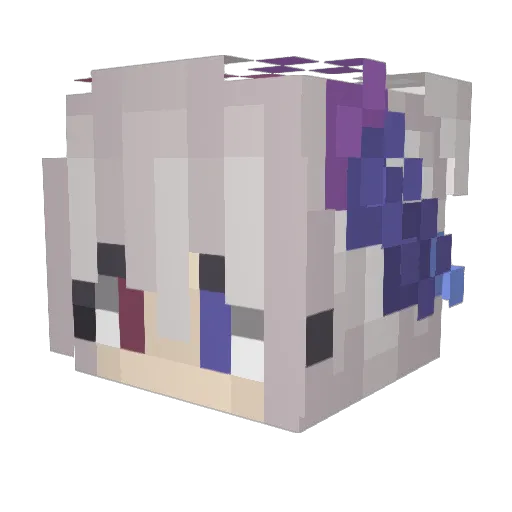 LunaBlyte Minecraft avatar head, 3D render