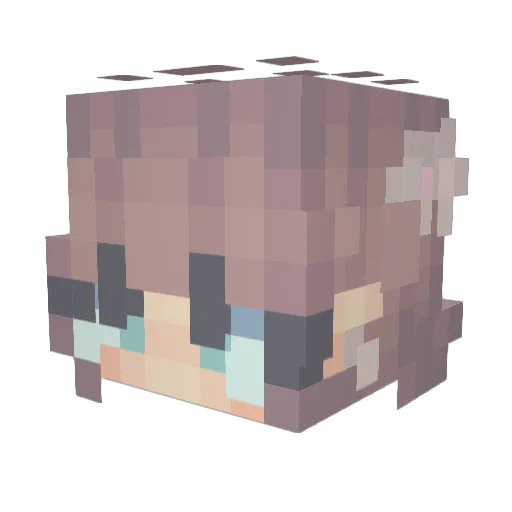 LunaByte22 Minecraft avatar head, 3D render