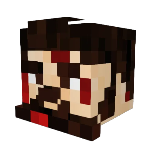 LunaCato Minecraft avatar head, 3D render