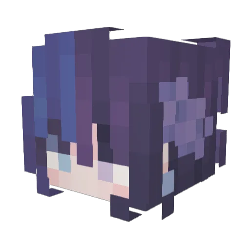 LunaCodes Minecraft avatar head, 3D render