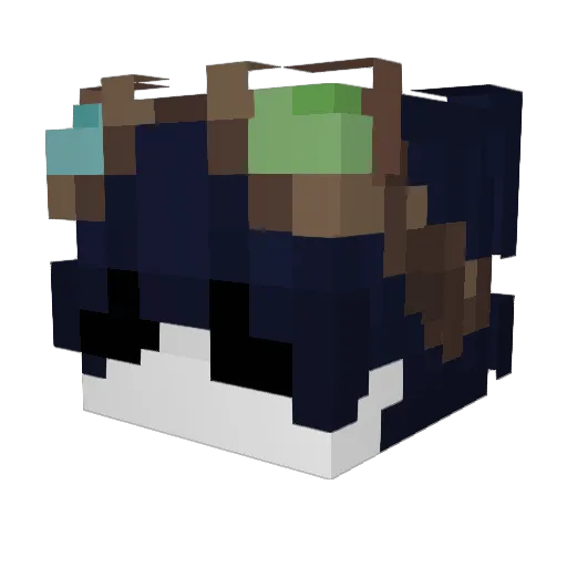 LunaCreates Minecraft avatar head, 3D render