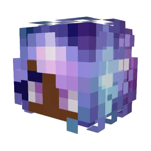 LunaDW Minecraft avatar head, 3D render