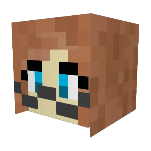 LunaDaGoglin Minecraft avatar head, 3D render