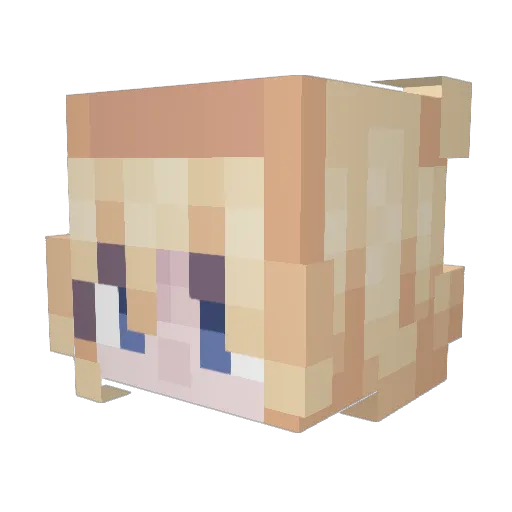 LunaDactyl Minecraft avatar head, 3D render
