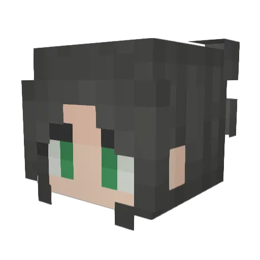 LunaDeLaira Minecraft avatar head, 3D render