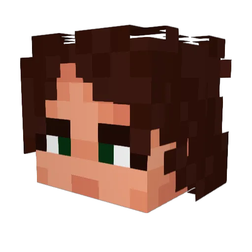 LunaDeMiel Minecraft avatar head, 3D render
