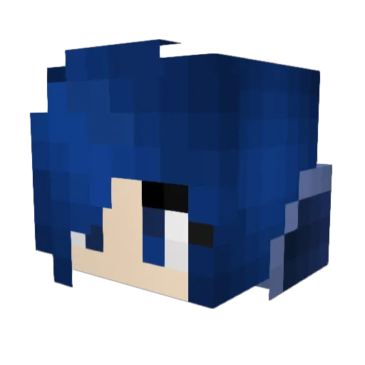LunaDeMoon Minecraft avatar head, 3D render