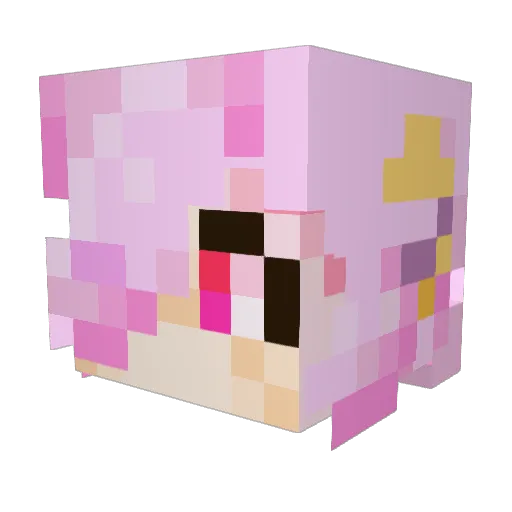 LunaDrawz1 Minecraft avatar head, 3D render