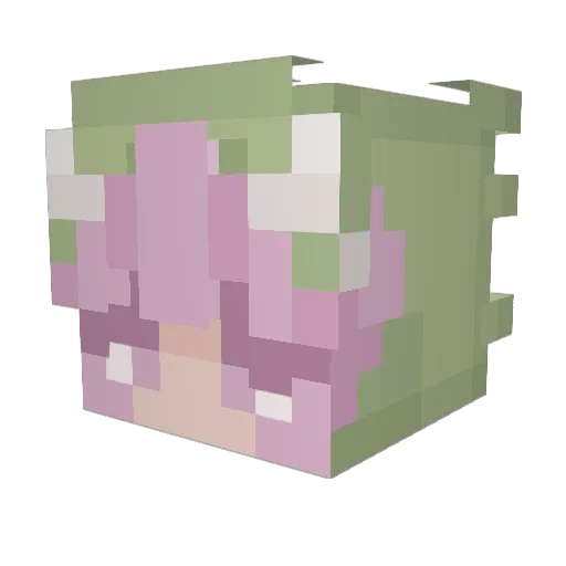 LunaEclipse3 Minecraft avatar head, 3D render