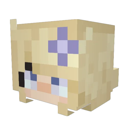 LunaEden Minecraft avatar head, 3D render