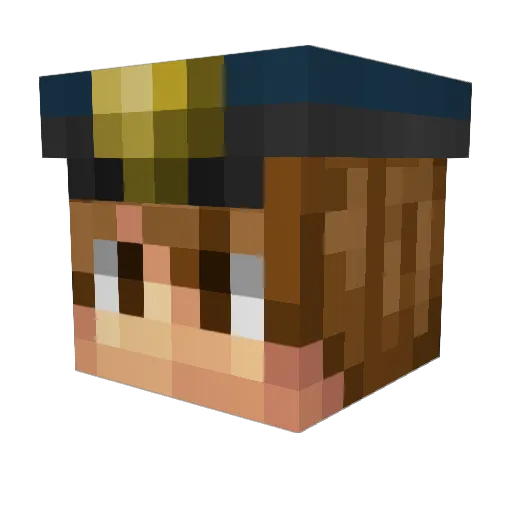 LunaFlower6164 Minecraft avatar head, 3D render