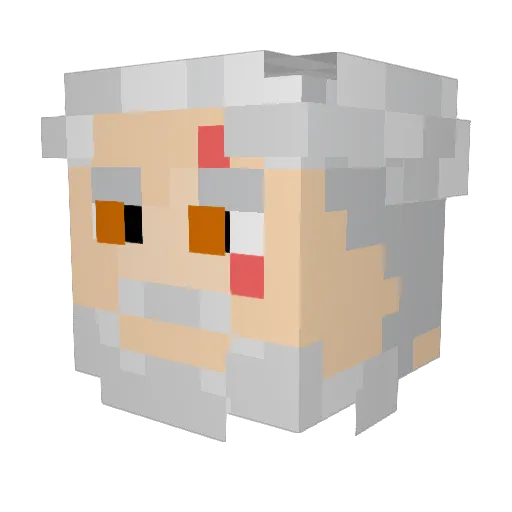 LunaForay Minecraft avatar head, 3D render