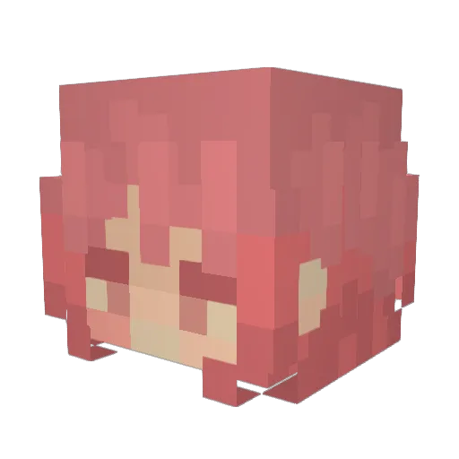 LunaGhost333 Minecraft avatar head, 3D render