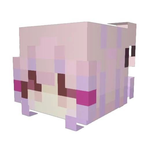 LunaGoddessOfThe Minecraft avatar head, 3D render