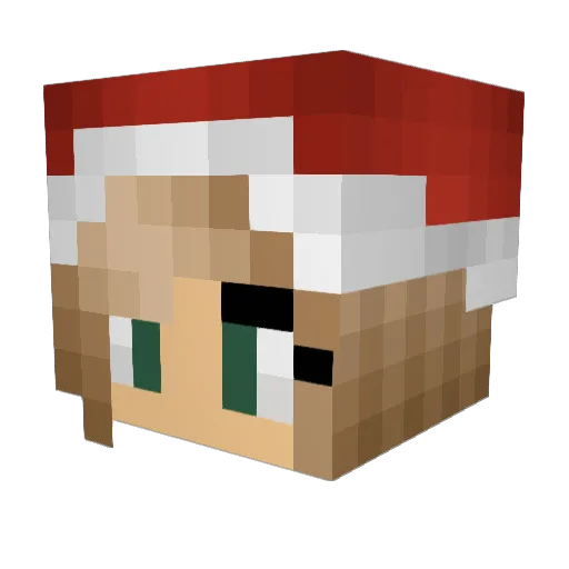 LunaGrace Minecraft avatar head, 3D render
