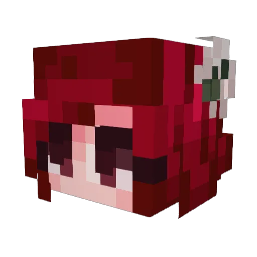 LunaGrrl Minecraft avatar head, 3D render