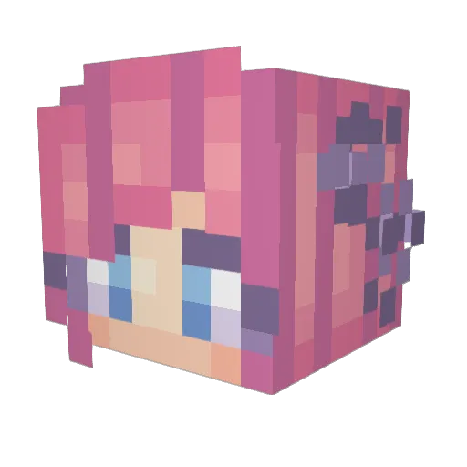 LunaHayz Minecraft avatar head, 3D render