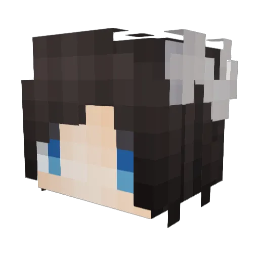 LunaHong Minecraft avatar head, 3D render