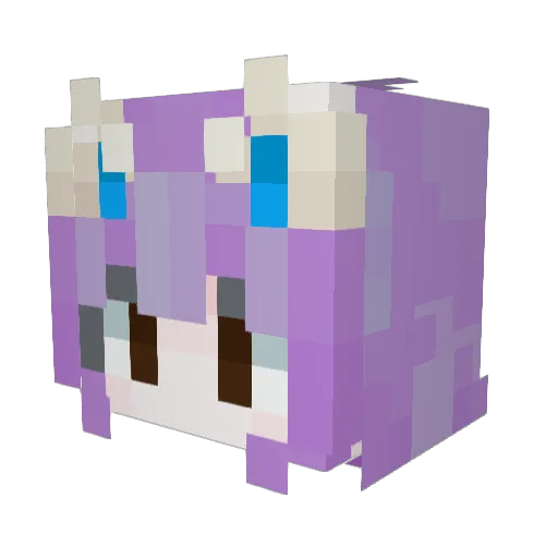 LunaInCatLand Minecraft avatar head, 3D render