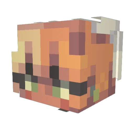 LunaInfernal13 Minecraft avatar head, 3D render