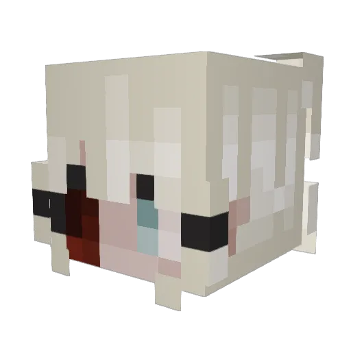 LunaKat74 Minecraft avatar head, 3D render