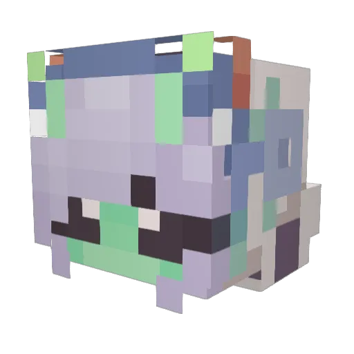 LunaKiwii Minecraft avatar head, 3D render